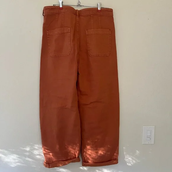 NWT Anthropologie Pilcro terra cotta cotton blend pants ( moving Sale) - Picture 4 of 5
